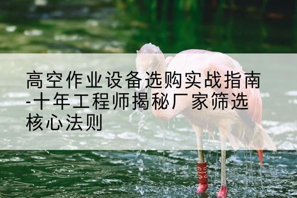 九龙剪叉式升降机厂家-高空作业设备选购实战指南-十年工程师揭秘厂家筛选核心法则